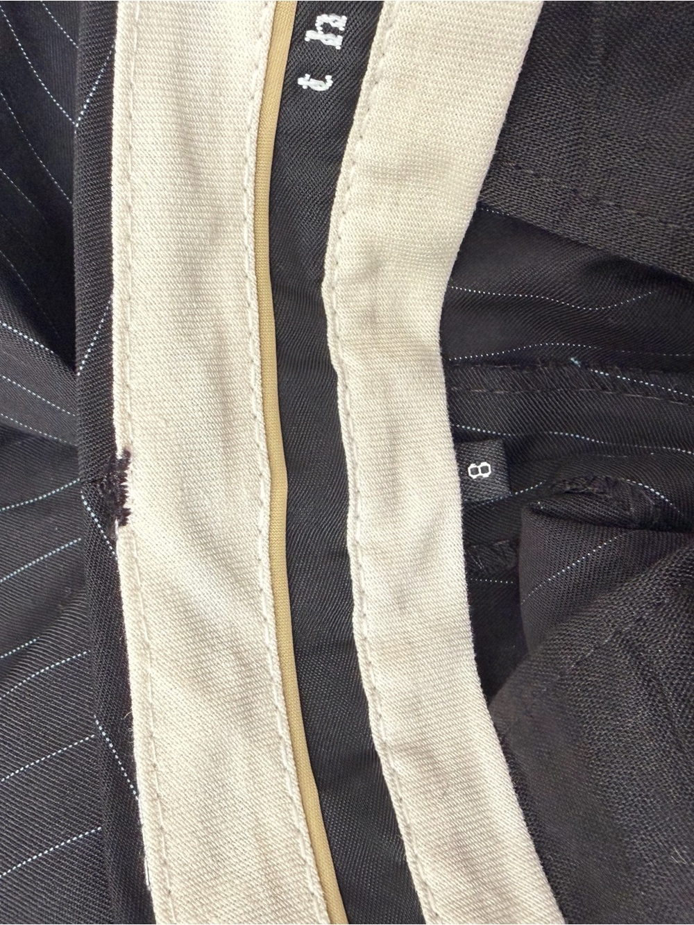Theory Black Pinstripe Trousers - Picture 7 of 7
